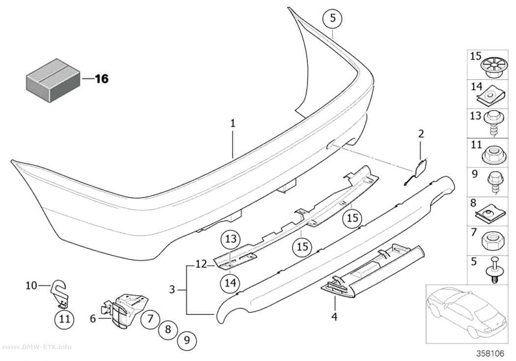 Exploring The Components Of BMW E46 325ci Rear Bumper An Illustrated