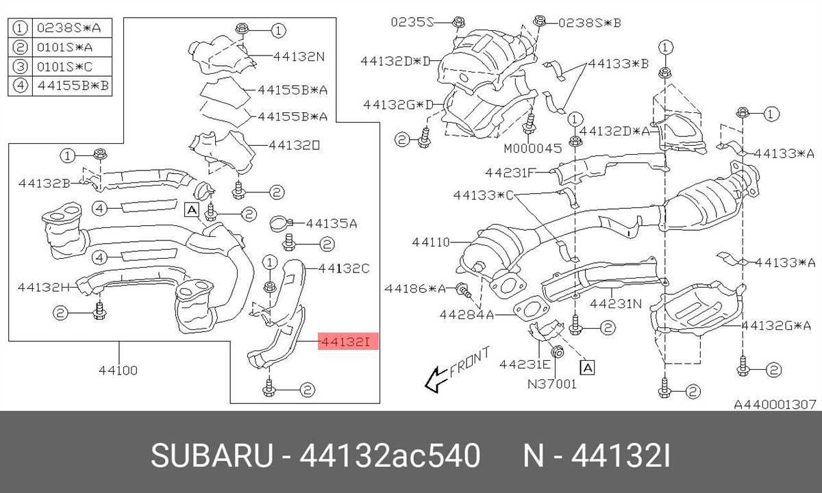 Unveiling The Inner Workings A Detailed Subaru Exhaust Parts Diagram