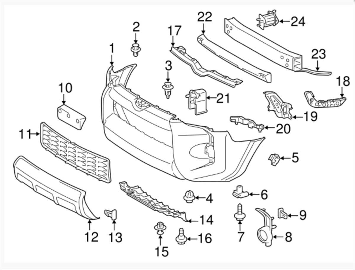 Exploring The Toyota Rav Front Bumper A Comprehensive Parts Diagram