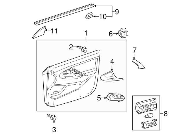 Visual Guide To Toyota Camry Door Handle Parts