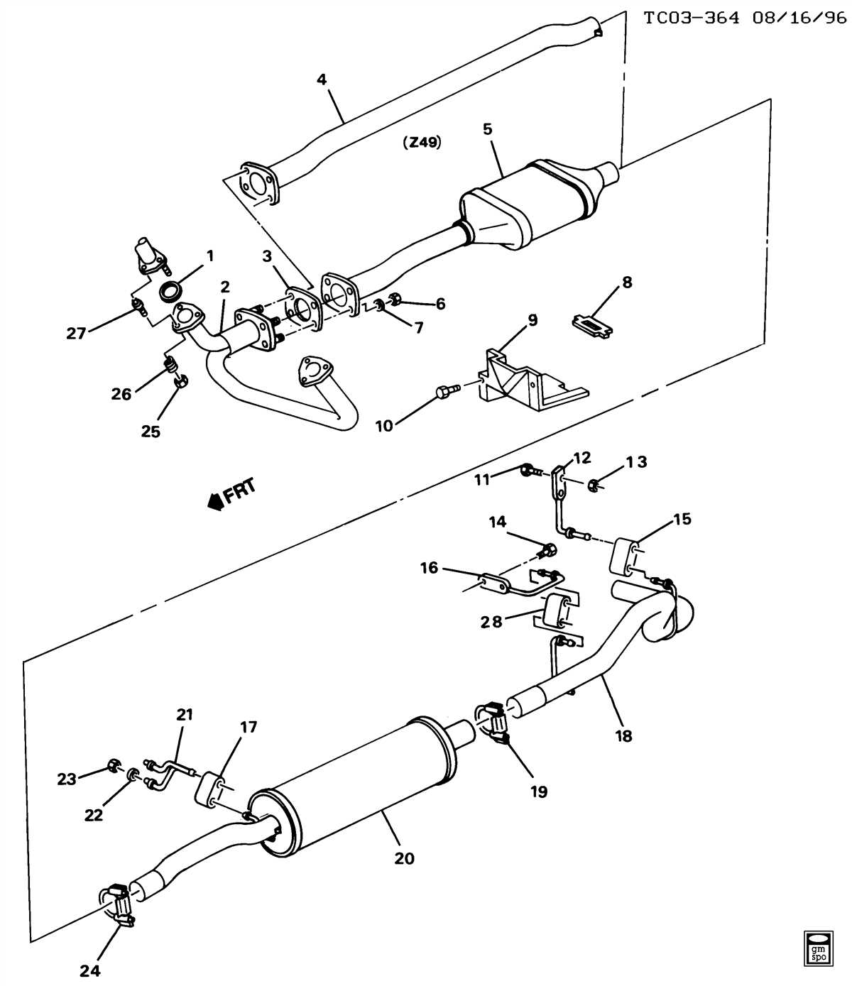 Gmc Truck Exhaust System Parts Diagram